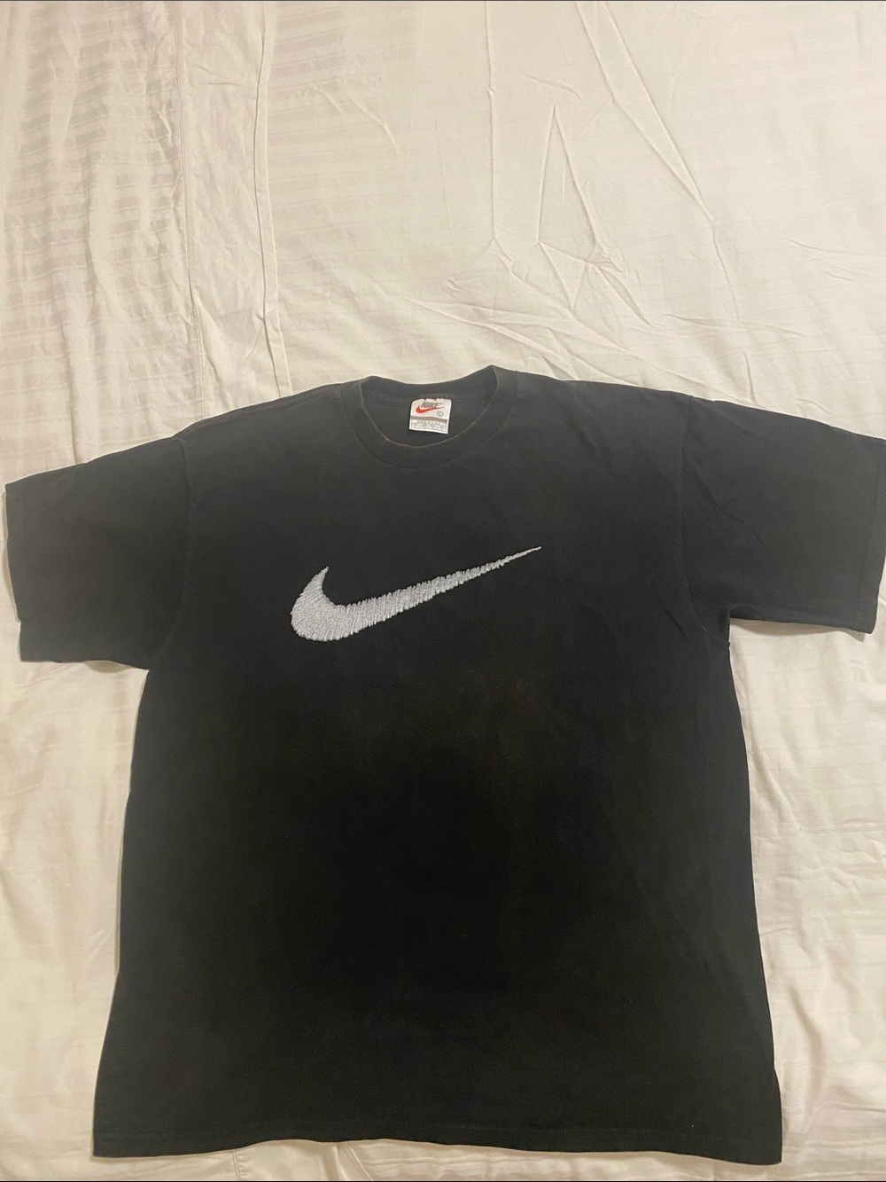 Nike Black Tee with Red Swoosh Tag